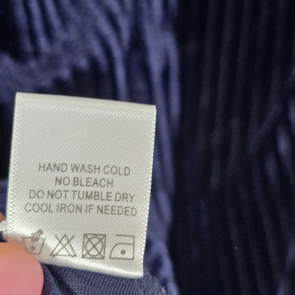 Lovers + Friends Size Small Hayden Mini Dress Navy Velvet Ribbed‎ Faux Wrap - Picture 11 of 11